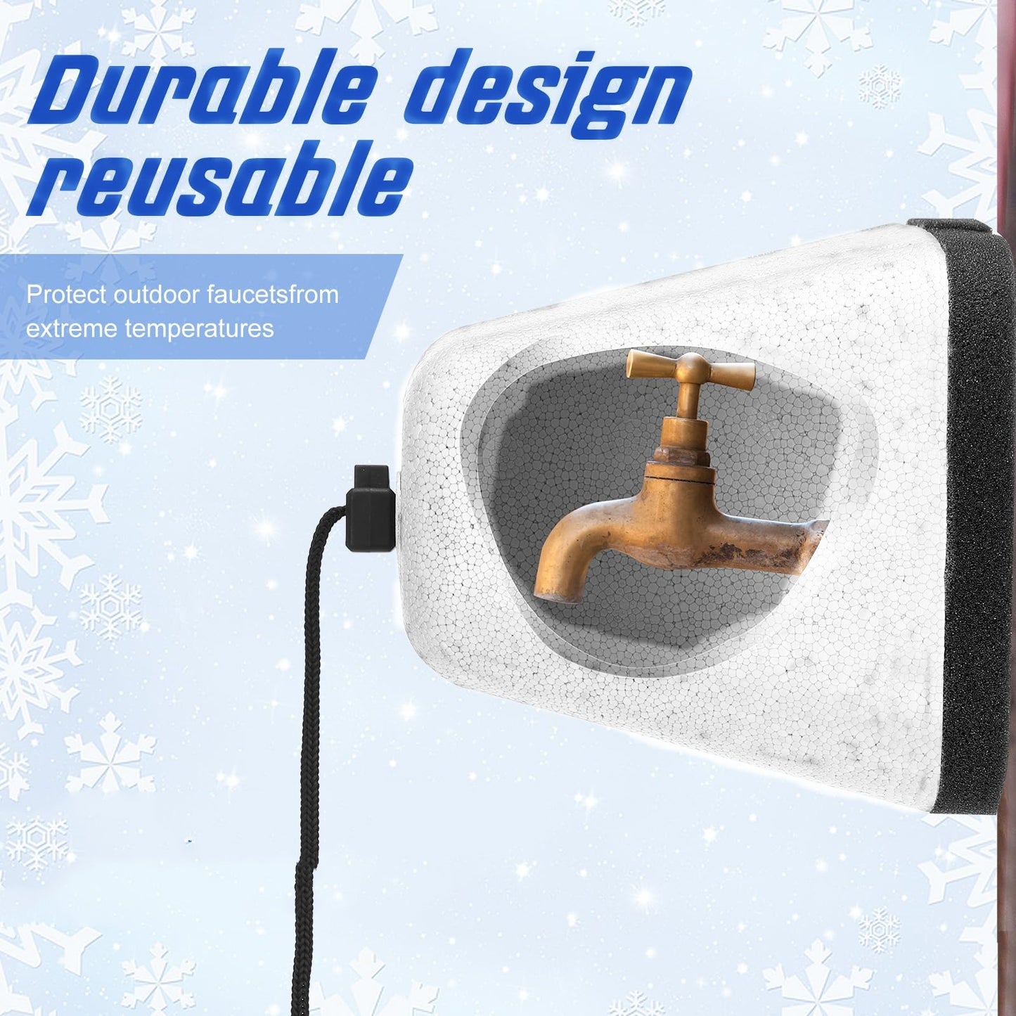 Outdoor Winter Foam Faucet Anti-freezing Protective Cover