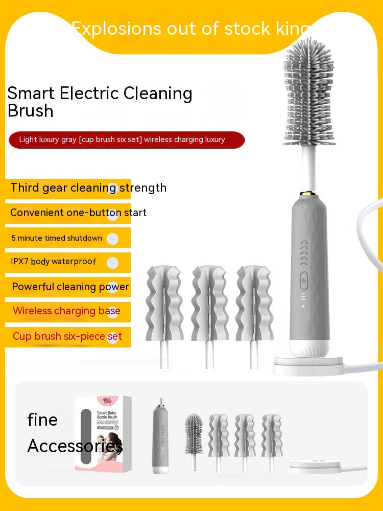 Electric Baby Bottle Brush Sponge Cup Wash Smart Easy Life