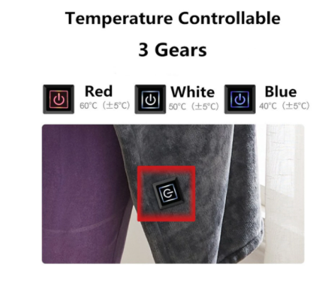Heated Blanket Cold Protection Body Warmer Usb Heated Warm Shawl Electric Blankets Heated Plush Blanket