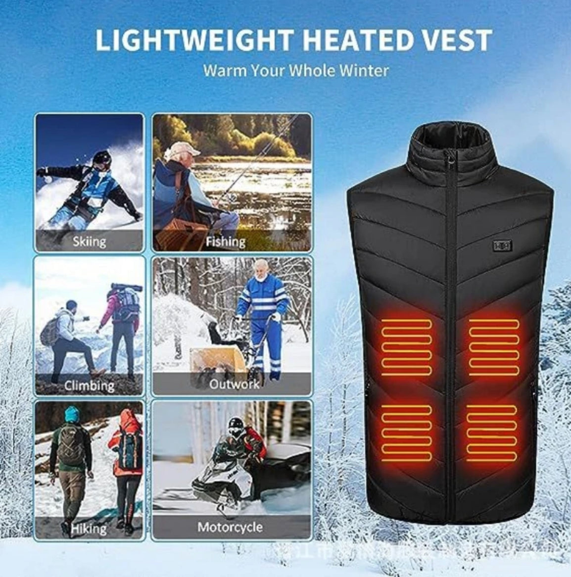 WINTER HEATED JACKET THERMAL GEAR COZY OUTERWEAR Christmas Gift – miljoshop